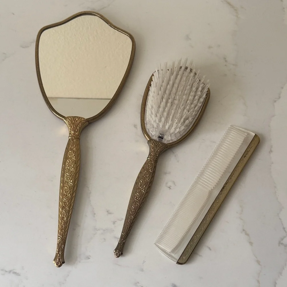 Vintage Globe Vanity Set of 3